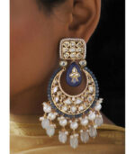 Blue White Amazing Chandelier Chandbali