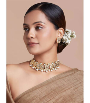 Peach Meenakari Necklace Set