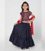 Duxe Blue Lehenga Choli With Dupatta For Girls