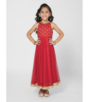 Gorgeous Red Party Gown For Girls