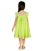 Lime Green Sequined Party Frocks