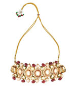 Pearly Paradise Red Kundan And Pearls Necklace