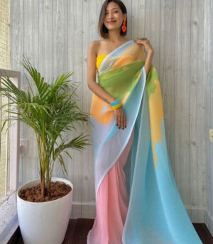 Deepika Padukone Pastel Yellow Designer Crush Saree