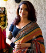 Ankita Lokhande Multicolor Sparkle Silk Saree