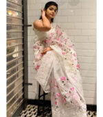 Bollywood Superhit Heavy Pure Organza Saree Beautiful Flower Saree