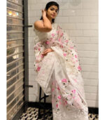 Bollywood Superhit Heavy Pure Organza Saree Beautiful Flower Saree
