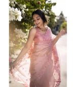 Pista Organza Bollywood Saree