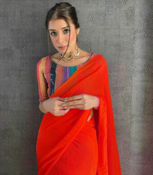 Red Super Hit Designer Bollywood Saree