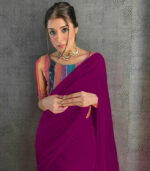 Purple Super Hit Designer Bollywood Saree