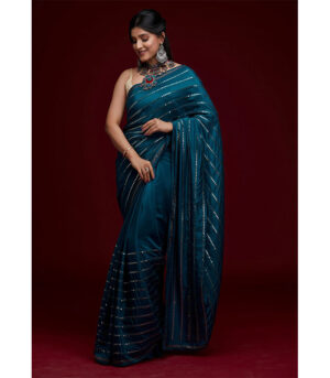 Morpich Rangoli Silk Multi Thread Saree