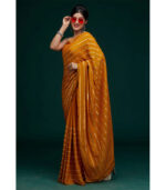 Mustard Rangoli Silk Multi Thread Saree