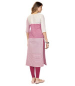 Pink Pure Khadi Lining And Weaving Kurtis