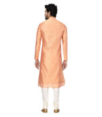 Orange Silk Party Wear Kurta Pyjama