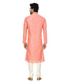 Pink Silk Reception Wear Kurta Pyjama