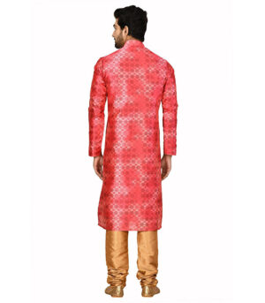 Shaded Pink Silk Ethnic Wear Kurta Pyjama