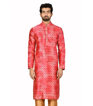 Shaded Pink Silk Ethnic Wear Kurta Pyjama