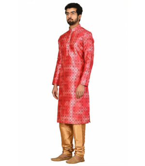 Shaded Pink Silk Ethnic Wear Kurta Pyjama