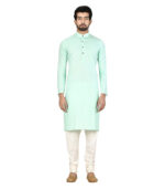 Sea Green Silk Ethnic Wear Kurta Pyjama