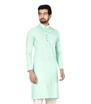 Sea Green Silk Ethnic Wear Kurta Pyjama