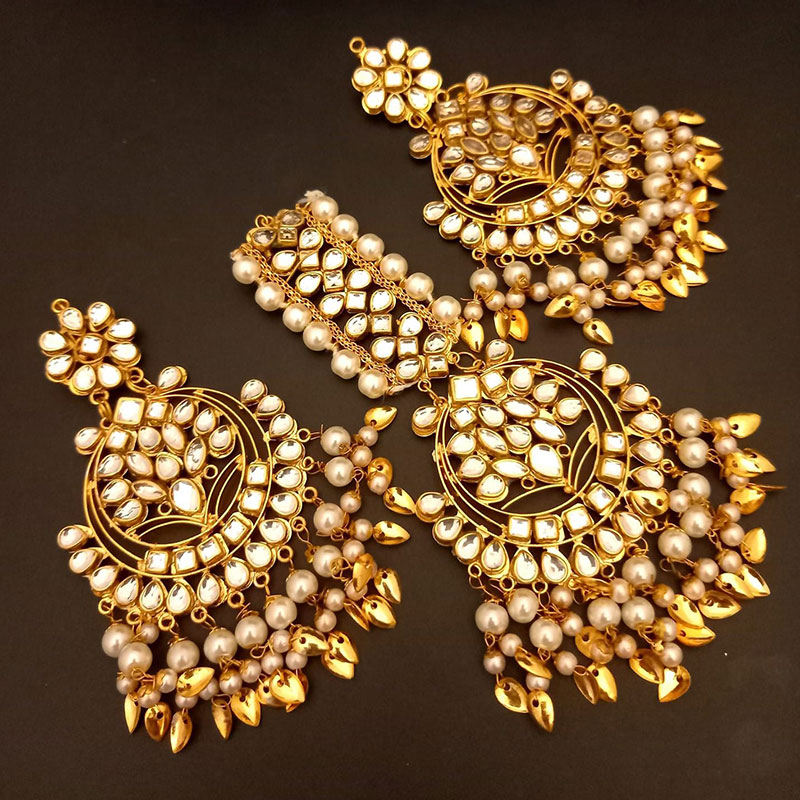 Kundan big earrings sale