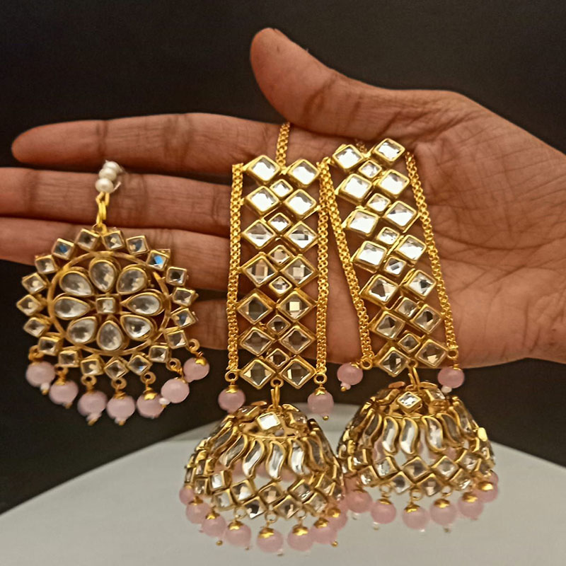 Buy MS Fashion India Antique Triple Afghani Kashmiri Tribal Oxidized Long Chain  Jhumka Earrings Online at Best Price | Distacart
