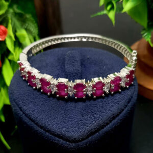 Maroon American Diamond Bracelet Free Size For Women & Girls