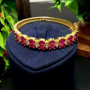 Maroon American Diamond Bracelet Free Size For Women & Girls