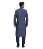 Navy Blue Cotton Traditional Wear Kurta Pyjama