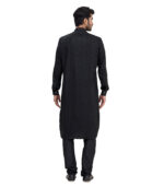 Black Silk Ethnic Wear Kurta Pyjama