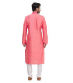 Pink Cotton Wedding Wear Kurta Pyjama