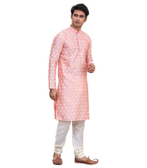 Rose Pink Cotton Bridal Wear Kurta Pyjama