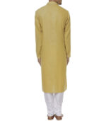 Olive Cotton Wedding Wear Kurta Pyjama