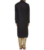 Black Cotton Ethnic Wear Kurta Pyjama