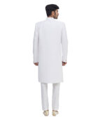 Solid White Suiting Ceremonial Sherwani