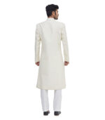 Cream Silk Party Wear Sherwani