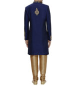 Blue Silk Traditional Wear Sherwani