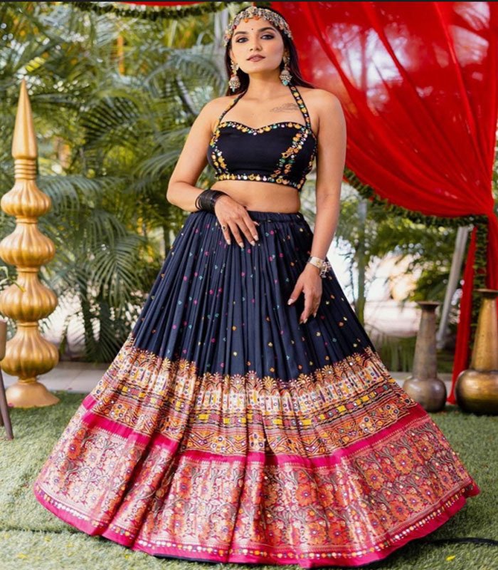 Buy Royalstyle Women's Printrd With Fully Diffrent Work Bollywood Style  Lehenga Choli For Navratri Special (A1) at Amazon.in