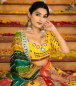 Yellow And Red Navratri Chaniya Choli With Dupatta