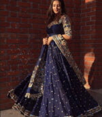 Navy Blue New Digital Navratri Chaniya Choli With Dupatta