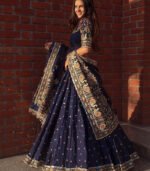 Navy Blue New Digital Navratri Chaniya Choli With Dupatta