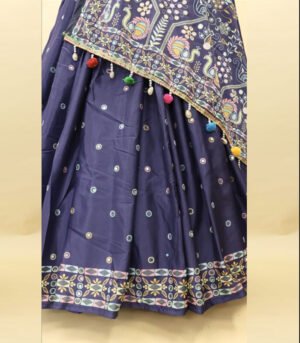 Navy Blue New Digital Navratri Chaniya Choli With Dupatta