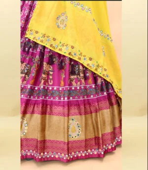 Purple And Gold Lunching New Designer Party Fancy Navratri Chaniya Choli With Dupatta