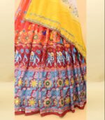 Pink And Multicolor Printed Work Navratri Chaniya Choli With Dupatta