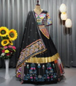 Black And Multicolor Heavy Flair Navratri Chaniya Choli