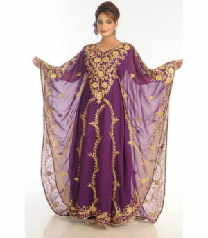 Elegant Modern Arabic Kaftan Dress For Women Wedding Gown