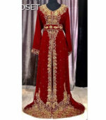 New Moroccan Caftan African Attire Bridesmaid Abaya Long Forma Beaded Dubai Kaftan Islamic Dress