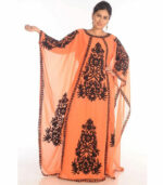 Sale !! Moroccan Modern Kaftan Farasha Maxi Machine Embroidery Zari Work Vary Fancy Abaya Dress